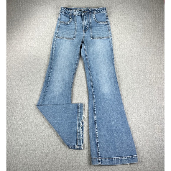 American Eagle Outfitters Denim - American Eagle Bootcut Flare Jeans Women 4/25x30 Blue Hi-Rise Stretch light wash
